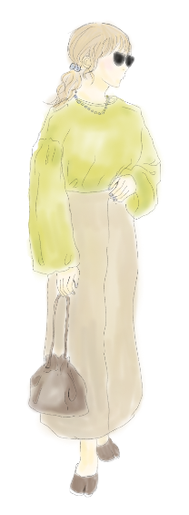 手描き風ガールズイラスト