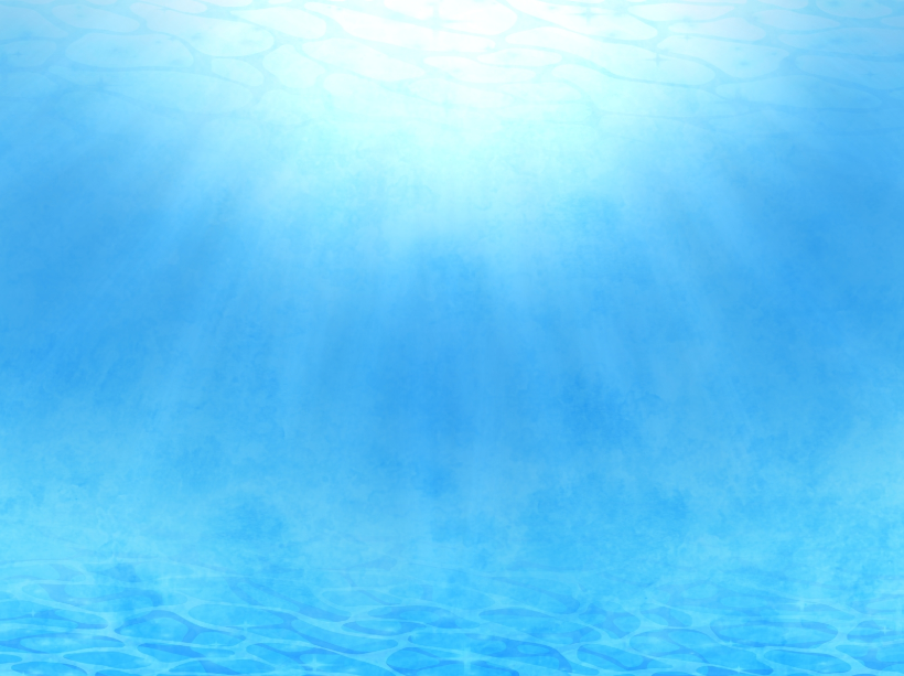 光が射し込む水中の背景イラスト（水中、海、海底）