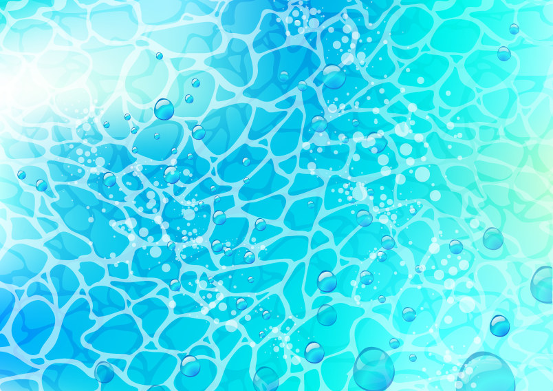水面の背景イラスト（波紋、水中、きらきら、さざなみ、水面）