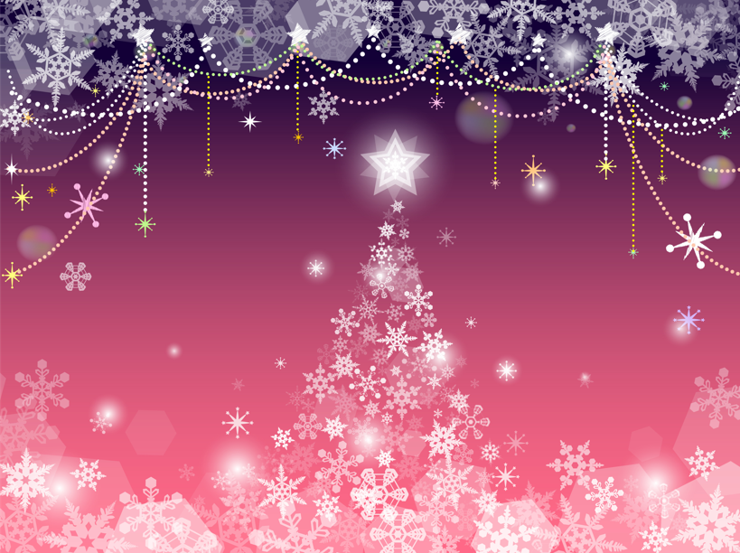 クリスマス背景（飾り、星、きらきら、フレーム、クリスマスカード、カード、雪、きらめき、冬、雪の結晶、結晶、オーナメント、手描き風、クリスマスツリー、ツリー、クリスマス背景）