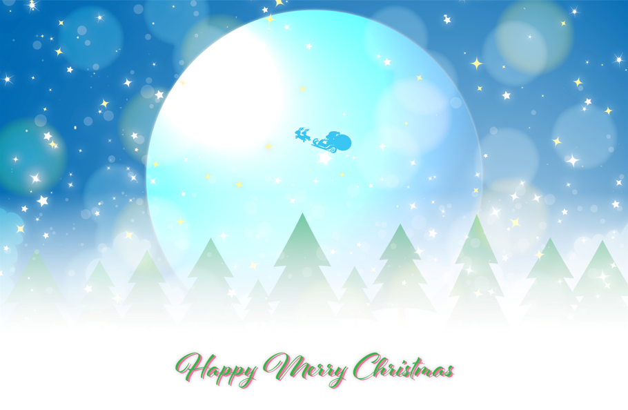 月夜のクリスマス背景（クリスマス、星空、キラキラ、枠、星、クリスマスカード、かわいい、雪、夜空、ダイヤモンドダスト、結晶、雪の結晶、華、雪の華、月、月夜、きれい、風景、輝く、ガーリー、美しい）