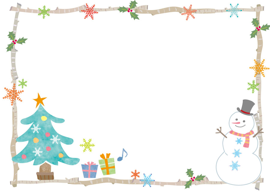 かわいいイラストのクリスマスフレーム