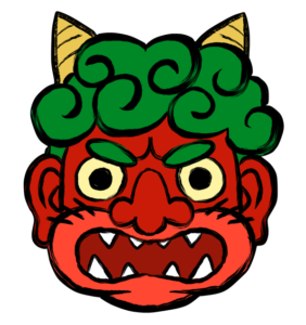 鬼の面（鬼の面、お面、鬼、節分、赤鬼、青鬼）