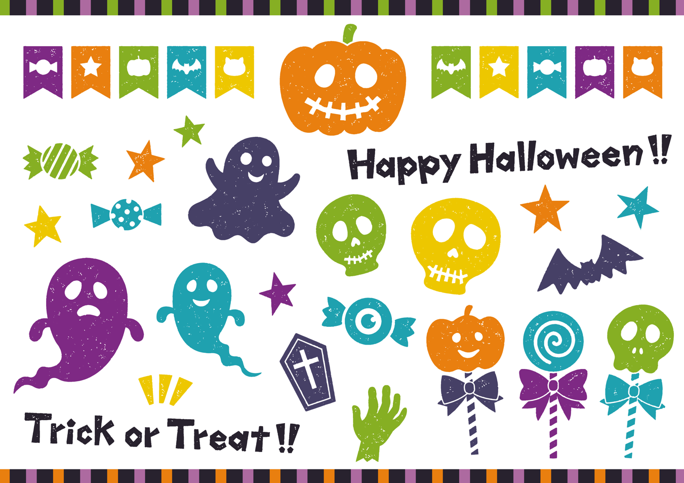 ハロウィン かわいいスタンプセット
