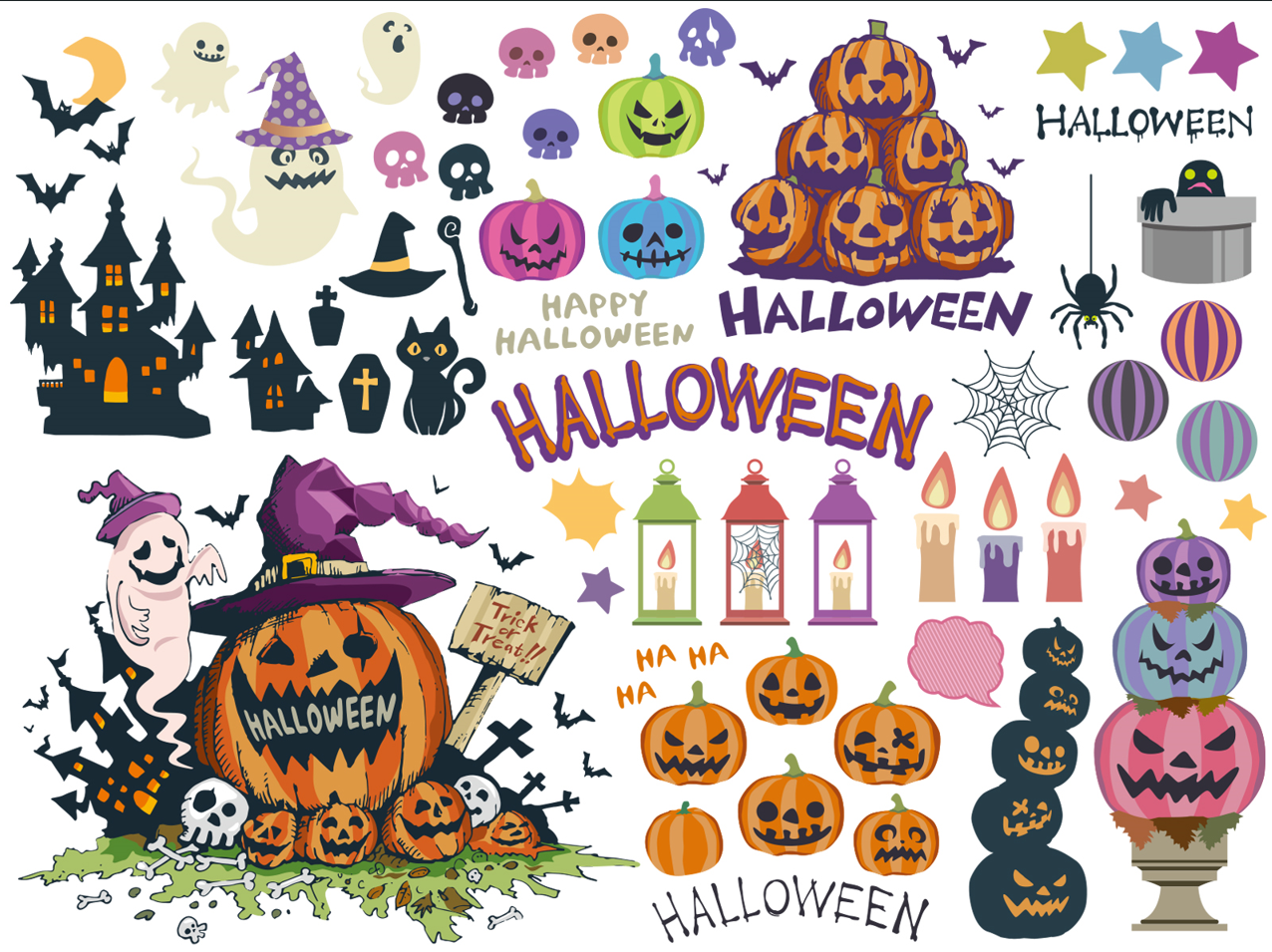 色んなテイストのハロウィン素材