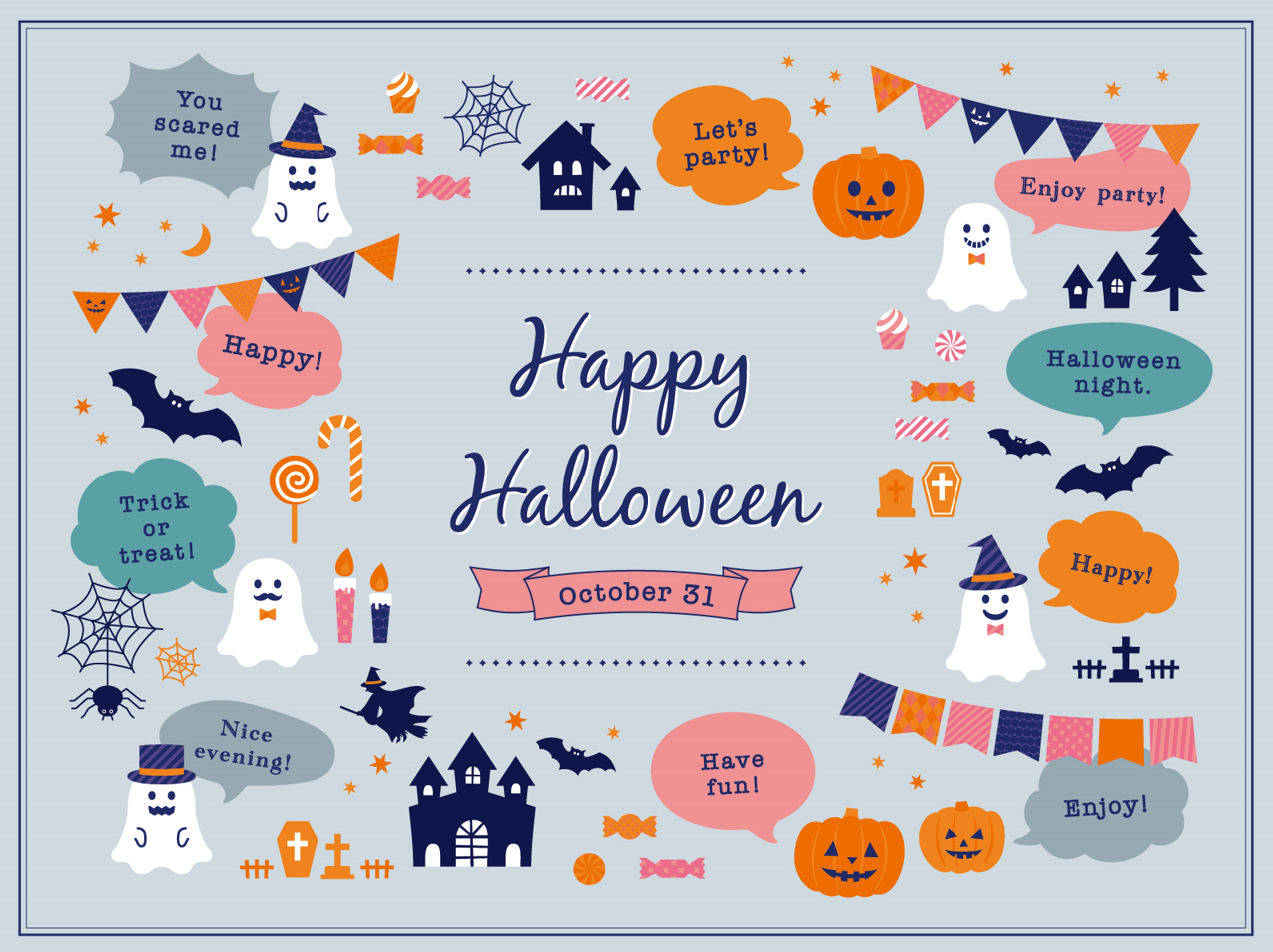 ハロウィンセット 吹き出し