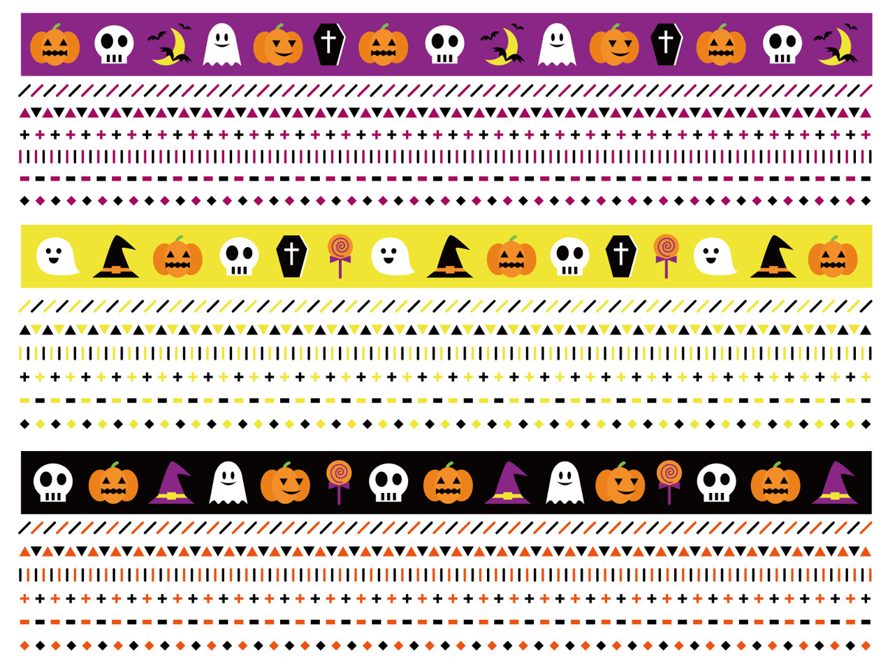 ハロウィン　ライン　区切り線