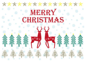 北欧風クリスマスカード