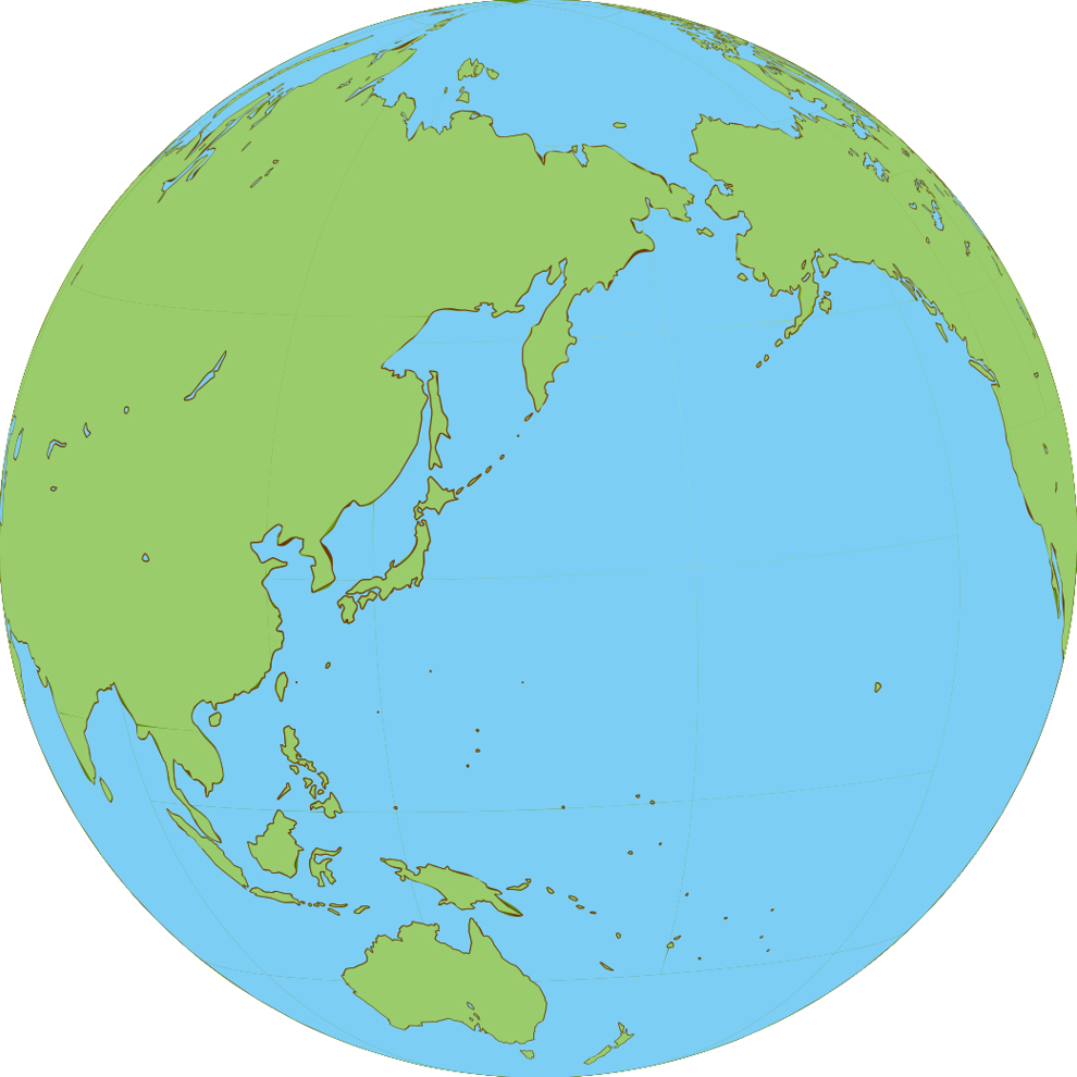 シンプルな地球イラスト