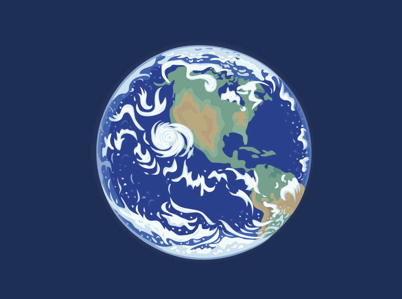 かわいい地球のイラスト